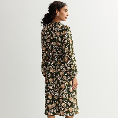 Women's Draper James V-Neck Long Sleeve Midi Dress