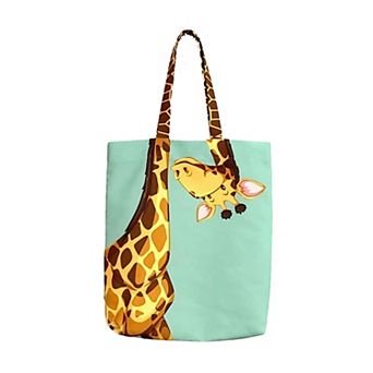 Giraffe Patterned Beach Bag