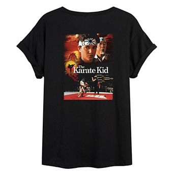 Juniors' Karate Kid Graphic Poster Oversized Tee