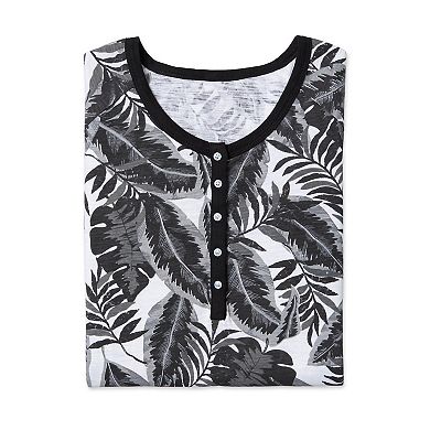 Woman Within Plus Size Knit Henley Tunic