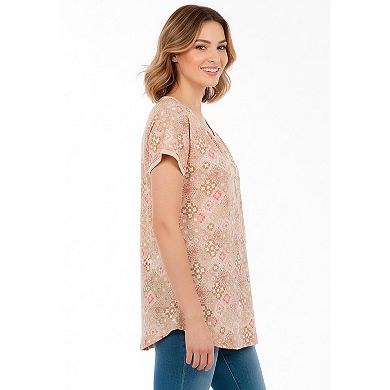 Woman Within Plus Size Knit Henley Tunic