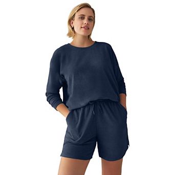 ellos Plus Size Terry Cloth Sweatshirt