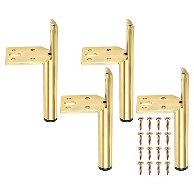 4PCS Metal Furniture Leg Replacement Couch Legs Cabinet Feet DIY Sofa Feet  with Screws