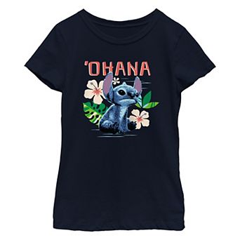 Disney's Lilo & Stitch 'Ohana Tropical Flowers Girls 7-16 Graphic Tee