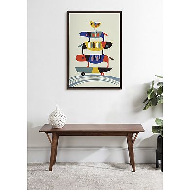 Sylvie Skate Dog Framed Canvas by Rachel Lee of My Dream Wall
