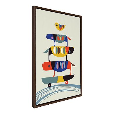 Sylvie Skate Dog Framed Canvas by Rachel Lee of My Dream Wall