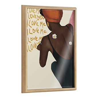 Blake I Love Me I Love You Framed Printed Glass by Mary Joak