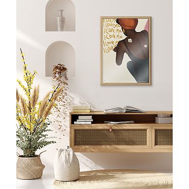 Blake I Love Me I Love You Framed Printed Glass by Mary Joak