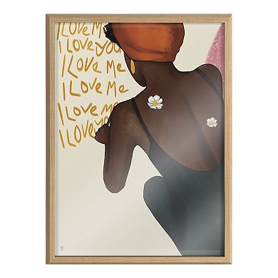 Blake I Love Me I Love You Framed Printed Glass by Mary Joak