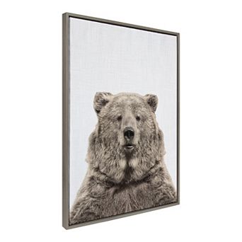 Sylvie Bear European Color Framed Canvas by Simon Te of Tai Prints