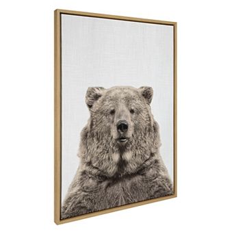 Sylvie Bear European Color Framed Canvas by Simon Te of Tai Prints