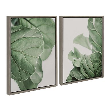 Sylvie Plant Study 6 and Plant Study 7 Framed Canvas Set by Alicia Abla