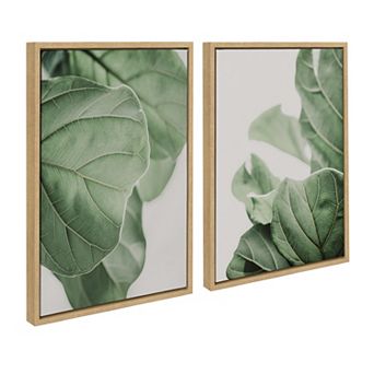Sylvie Plant Study 6 and Plant Study 7 Framed Canvas Set by Alicia Abla