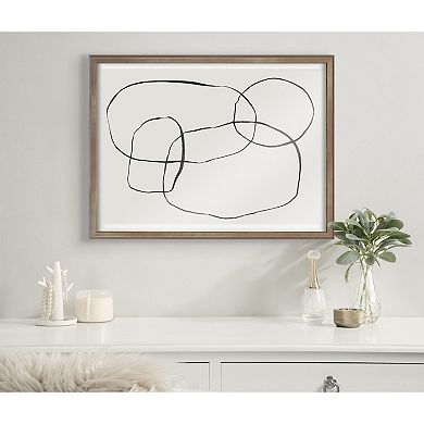 Blake 871 Modern Circles Framed Printed Glass by Teju Reval of SnazzyHues