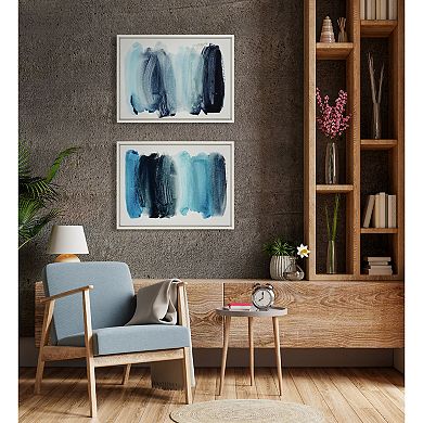 Sylvie Blue Palette I and II Framed Canvas Art Set by Amy Lighthall