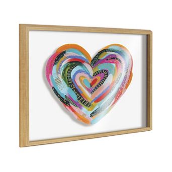 Blake Labyrinth Heart Framed Printed Glass by Jessi Raulet of Ettavee