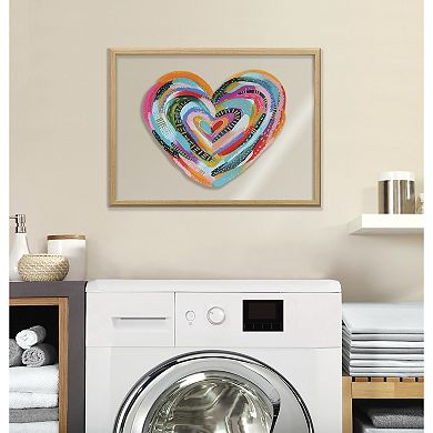 Blake Labyrinth Heart Framed Printed Glass by Jessi Raulet of Ettavee