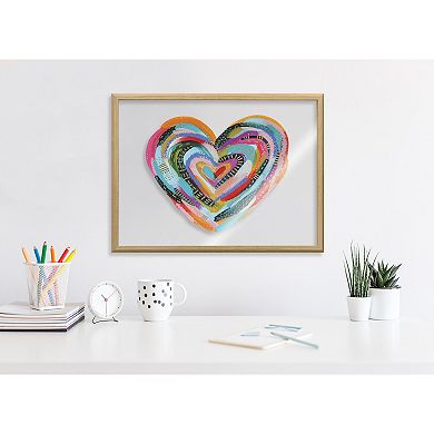 Blake Labyrinth Heart Framed Printed Glass by Jessi Raulet of Ettavee