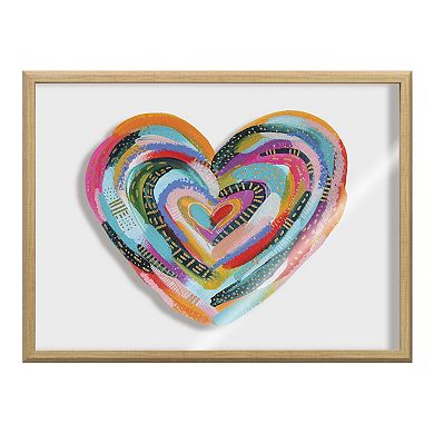 Blake Labyrinth Heart Framed Printed Glass by Jessi Raulet of Ettavee