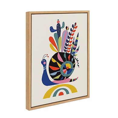 Sylvie Snail Framed Canvas by Rachel Lee of My Dream Wall
