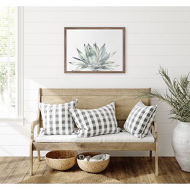 Blake Parrys Agave Framed Printed Glass by Emily Marie Watercolors