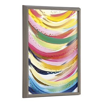 Blake Brushstroke 117 Framed Printed Glass by Jessi Raulet of Ettavee