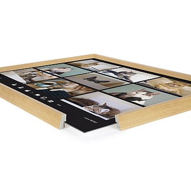 Blake Video Chat Cats Framed Printed Glass by The Creative Bunch Studio