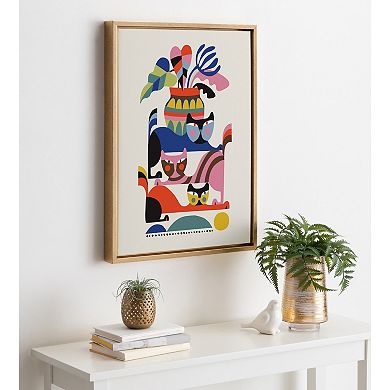 Sylvie 3 Cats Framed Canvas by Rachel Lee of My Dream Wall