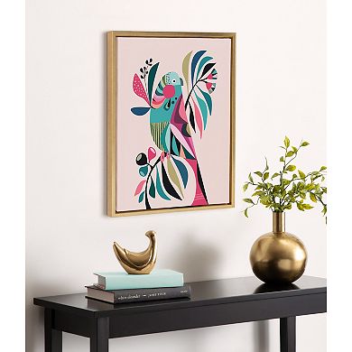 Sylvie Parakeet Framed Canvas by Rachel Lee of My Dream Wall