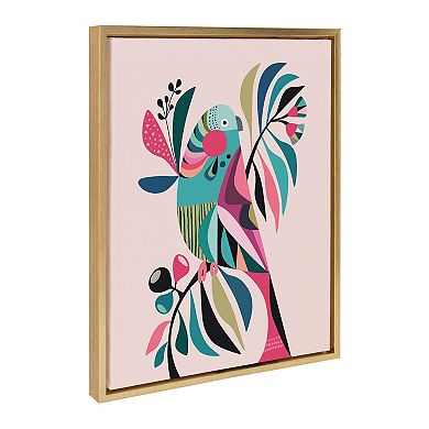 Sylvie Parakeet Framed Canvas by Rachel Lee of My Dream Wall