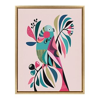 Sylvie Parakeet Framed Canvas by Rachel Lee of My Dream Wall