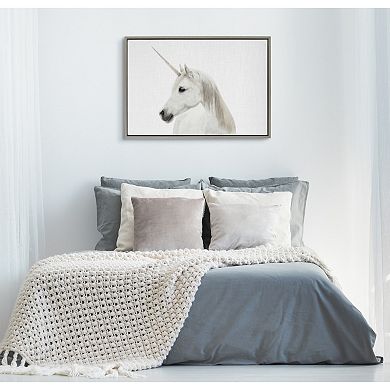 Sylvie Unicorn Framed Canvas by Simon Te of Tai Prints