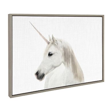 Sylvie Unicorn Framed Canvas by Simon Te of Tai Prints