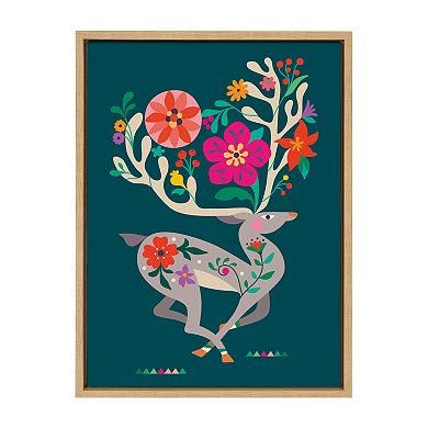 Sylvie Reindeer 2 Framed Canvas by Rachel Lee of My Dream Wall