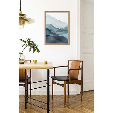 Blake Blue Mountain Range Framed Printed Glass by Amy Lighthall