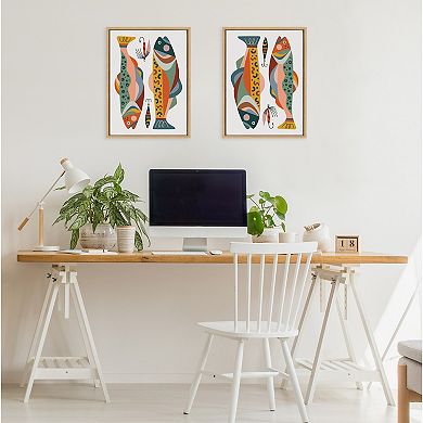 Sylvie Gone Fishing Framed Canvas by Rachel Lee of My Dream Wall