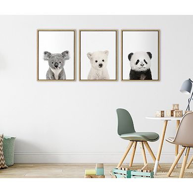 Sylvie Three Bears Framed Canvas By Amy Peterson
