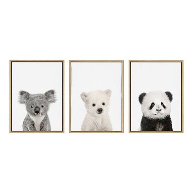 Sylvie Three Bears Framed Canvas By Amy Peterson
