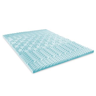 BodiPedic 1.5-Inch 5-Zone Gel-Infused Mattress Topper