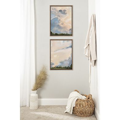 Sylvie Beaded Clouds Framed Canvas Art Set by Mary Sparrow