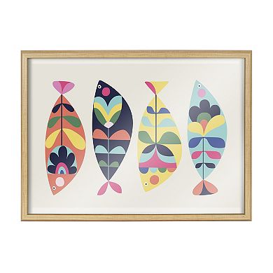 Blake MCM Fish Framed Printed Glass by Rachel Lee of My Dream Wall