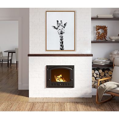 Sylvie Giraffe Framed Canvas by Simon Te of Tai Prints