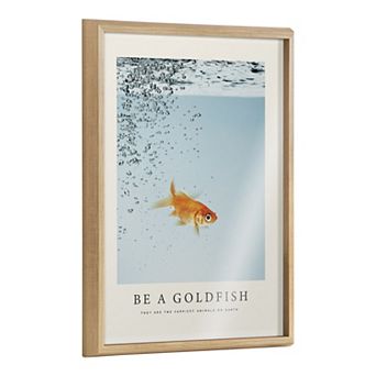 Blake Be A Goldfish Framed Printed Glass by The Creative Bunch Studio