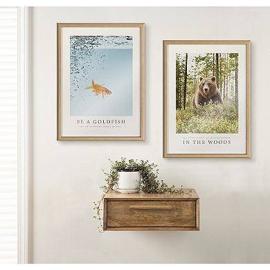 Blake Be A Goldfish Framed Printed Glass by The Creative Bunch Studio