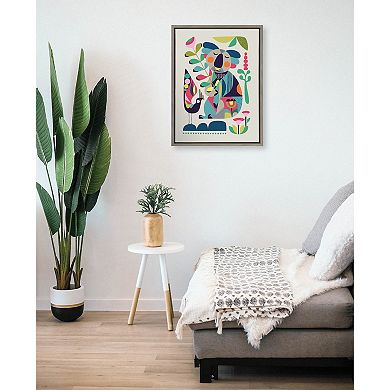 Sylvie Mid Century Modern Koala Framed Canvas by Rachel Lee of My Dream Wall