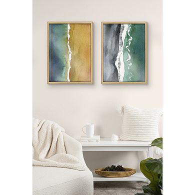 Blake Black Sands Dream Framed Printed Glass by Janet Meinke-Lau