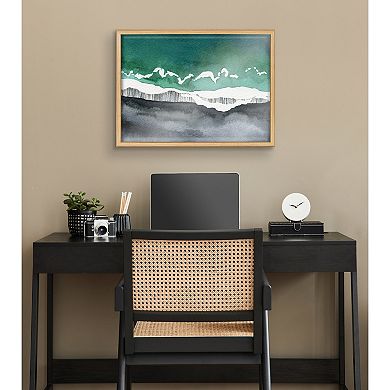Blake Black Sands Dream Framed Printed Glass by Janet Meinke-Lau
