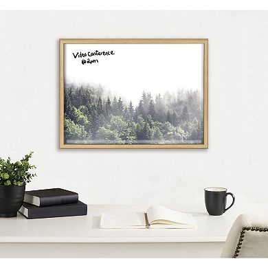 Blake Lush Green Forest on a Foggy Day Framed Printed Glass by The Creative Bunch Studio