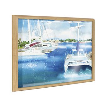 Blake Summer is for Sailing Framed Printed Glass by Janet Meinke-Lau