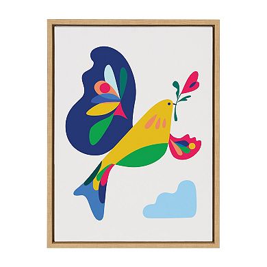Sylvie Peace Dove Framed Canvas by Rachel Lee of My Dream Wall